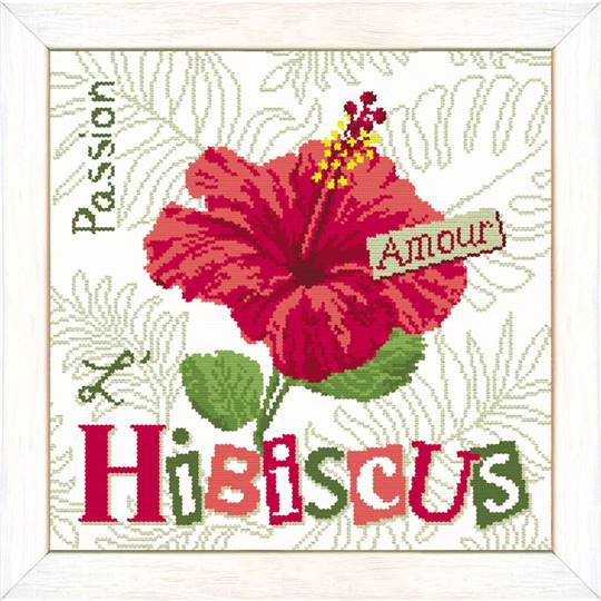L'Hibiscus - Fiche point de croix J021 - Lilipoints
