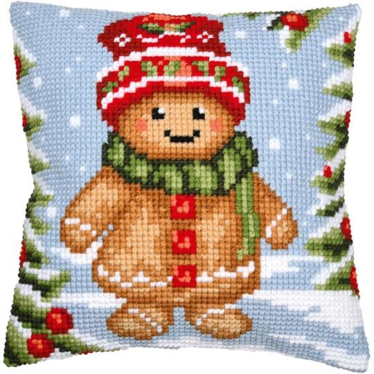 Kit Coussin au Point de Gingerbread Guy- Vervaco