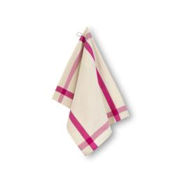 Torchon à broder Grand-Mère liseré fushia