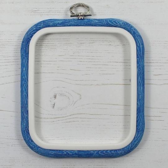 Cadre Flexihoop carré 12,5 x 14,5 cm – Bleu - Nurge 