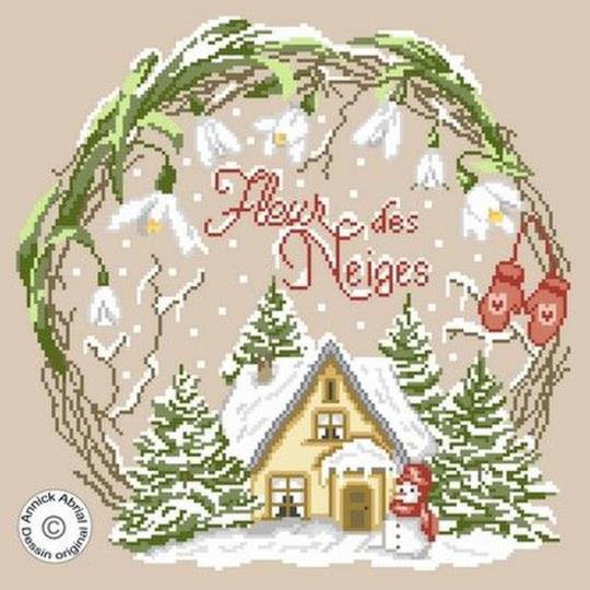 Fleur des Neiges - Fiche Point de Croix - Annick Abrial