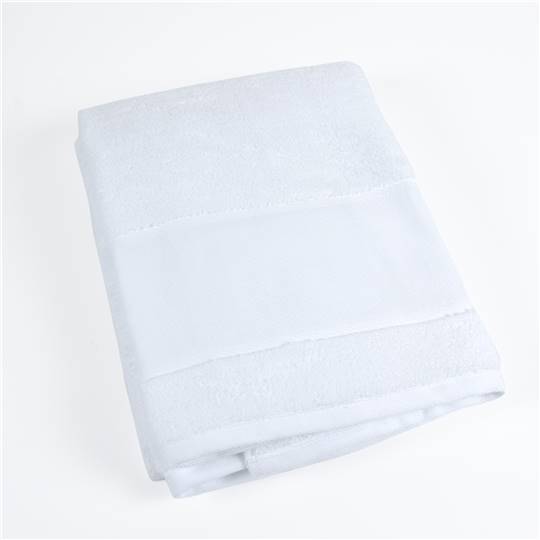 Drap de bain éponge à broder DMC pur coton Blanc