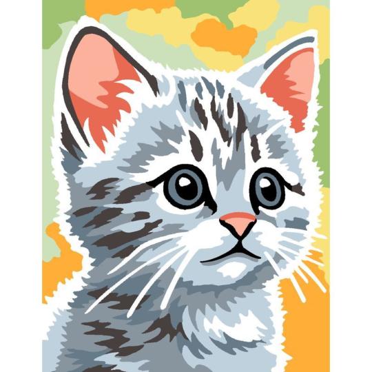 Kit canevas enfants • Chat Gris - Margot de Paris