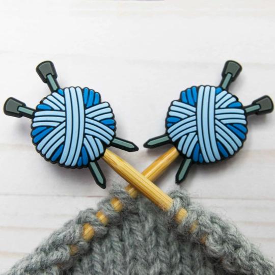 2 Protège-pointes pour Aiguilles et Crochets - Pelote Bleue