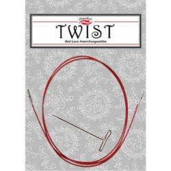 Câble Twist Red MINI pour aiguilles interchangeables - 35 cm - ChiaoGoo