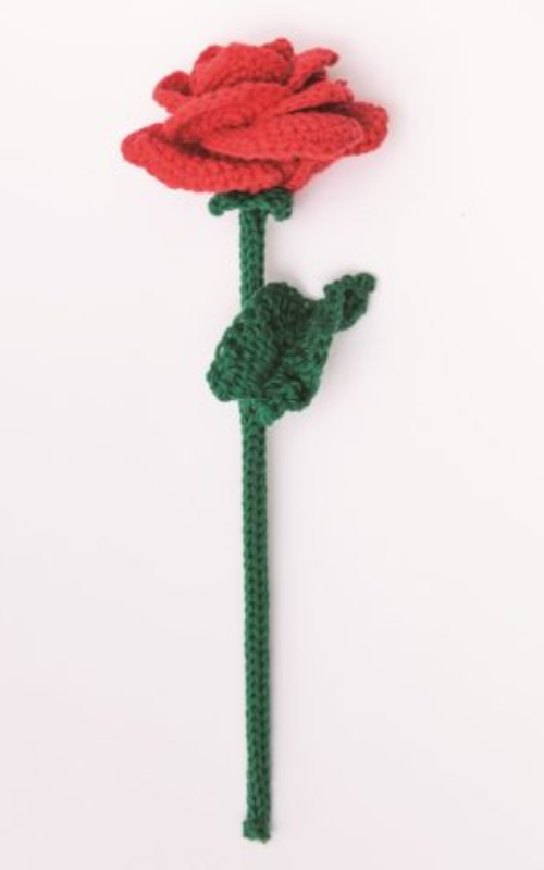 Rose rouge  - Tutoriel crochet gratuit